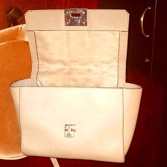 MICHAEL Kors Tina Studded Satchel gray 2 styles Handbag or Shoulder Bag - Picture 7 of 16